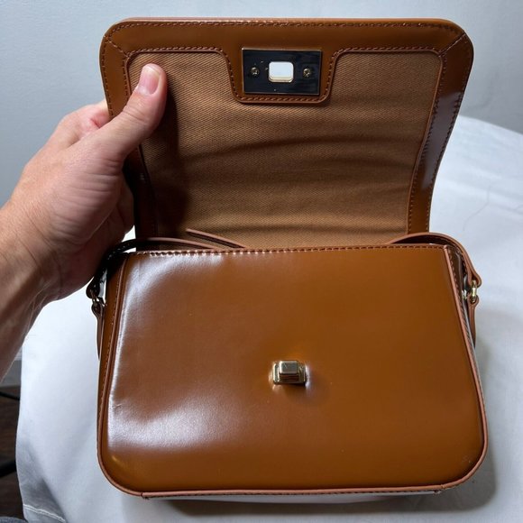 COPY - J.Crew Womens $198 Edie Italian Leather Bag Glazed Pecan BP508 Purse - Picture 6 of 10